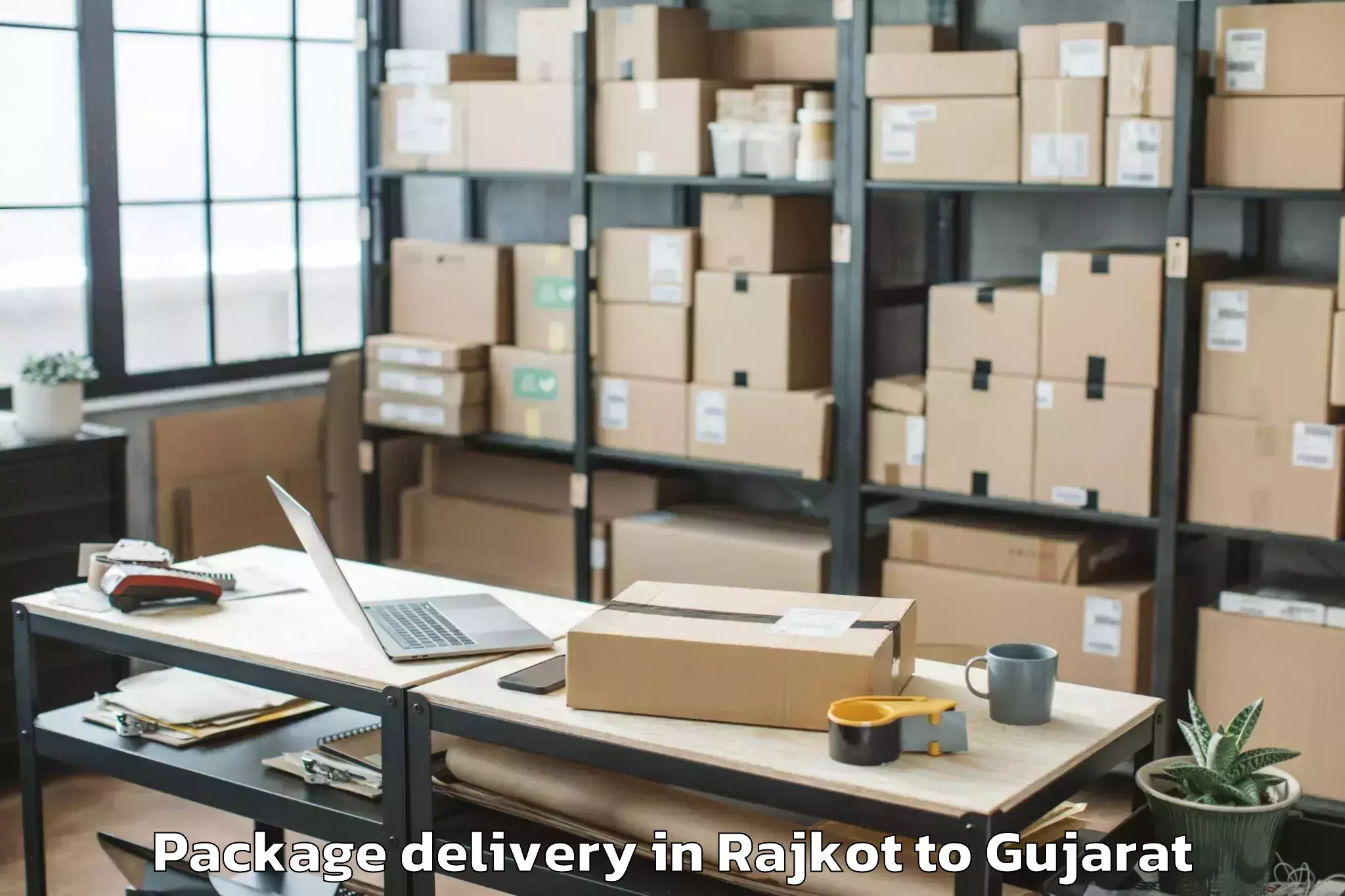 Rajkot to Thasra Package Delivery